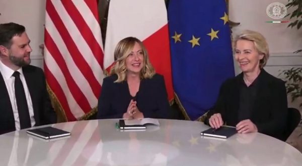 Meloni incontra Vance e Von der Leyen “Nuovo inizio dialogo Ue-Usa”