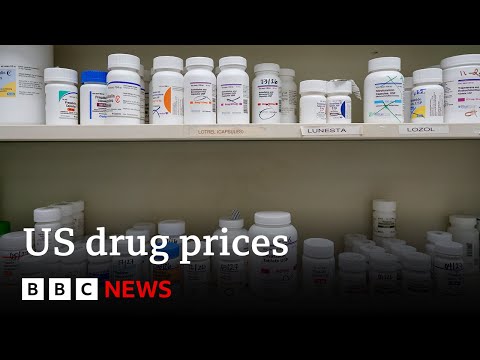 Pharmaceutical company share prices fall following Trump order | BBC News