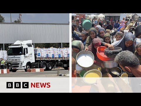 Aid starts to be distributed in Gaza | BBC News
