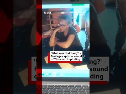 Moment Titan sub imploded, killing all on board, captured on support ship. #Titanic #BBCNews