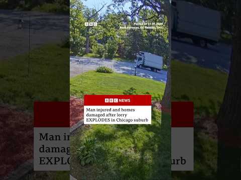 A man was injured and four homes damaged after a lorry exploded. #Chicago #BBCNews