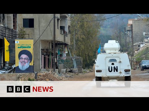 Searching for Hezbollah positions with UN troops in Lebanon | BBC News