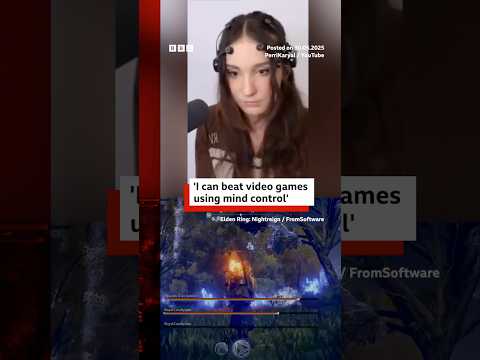 Elden Ring streamer PerriKaryal reveals how she beats games using mind control. #Gaming #BBCNews