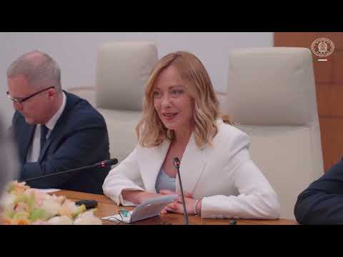 Incontro del Presidente Meloni con il Presidente della Repubblica del Tagikistan