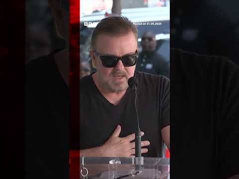 Ricky Gervais gets star on Hollywood Walk of Fame. #RickyGervais #Hollywood #BBCNews