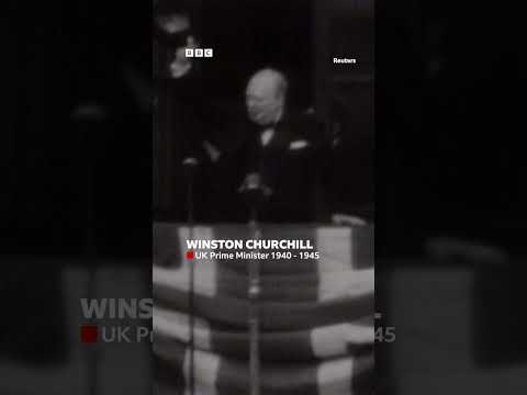 The moment Winston Churchill announced the end of World War Two in Europe. #VEDay #BBCNews