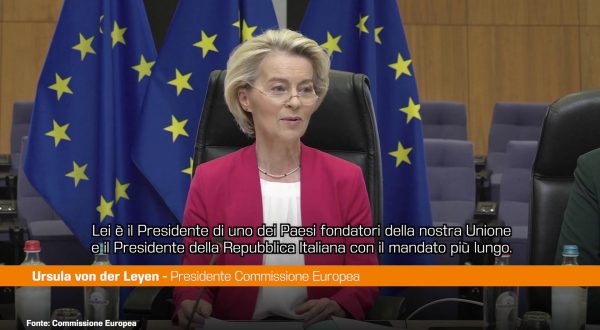 Von der Leyen “Mattarella punto di riferimento per l’Europa”