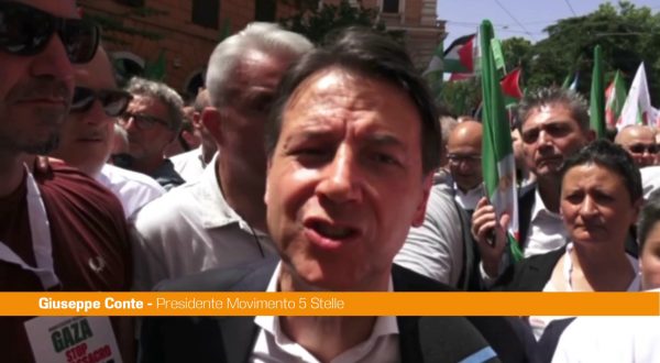 Corteo per Gaza, Conte “Stop a sterminio, gli italiani non ci stanno”
