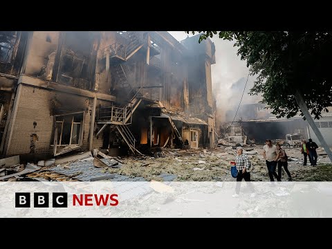 Russian strikes in Ukraine hit Kyiv and kill two in Odesa | BBC News