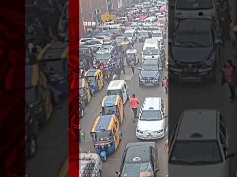 People flee church in Peru as earthquake interrupts mass. #Peru #BBCNews