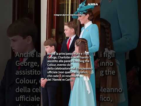 Londra, anche Kate e figli alla Trooping the Colour con Carlo e Camilla #ansa #news