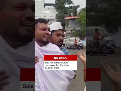 Vishwashkumar Ramesh survived the Air India plane crash, but his brother Ajay died. #India #BBCNews