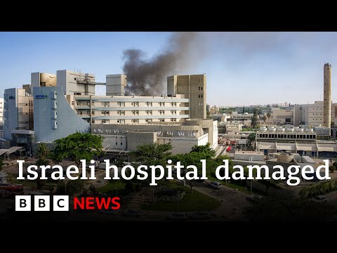 Israeli hospital damaged after wave of Iranian missile strikes | BBC News