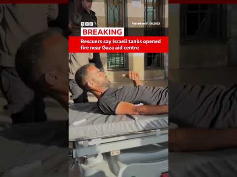 Rescuers say Israeli tanks opened fire near Gaza aid centre. #gaza  #israel  #bbcnews