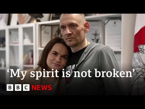 Freed Belarus opposition figure speaks out after five years in prison | BBC News