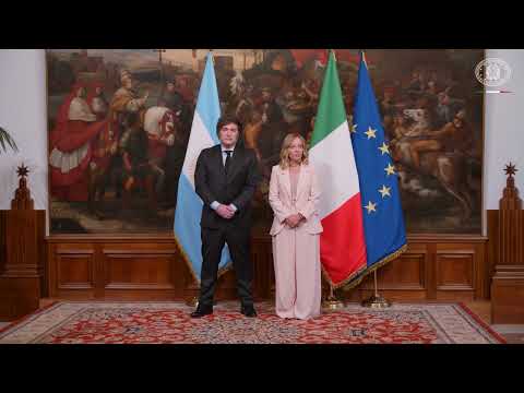 Incontro Meloni – Milei, la cerimonia di firma degli accordi