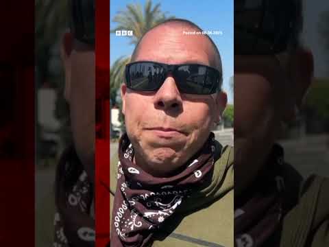 Riot police and protesters clash after Los Angles immigration raids. #US #LosAngeles #BBCNews