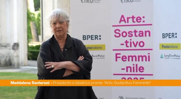 Premio “Arte: Sostantivo Femminile”, Santeroni “Donne vanno sostenute”