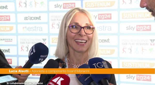 Premio Menarini,Aleotti “Tema del fair play importante e fondamentale”