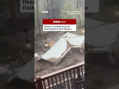 House in Ruidoso washed away by New Mexico flash floods. #Flooding #US #BBCNews