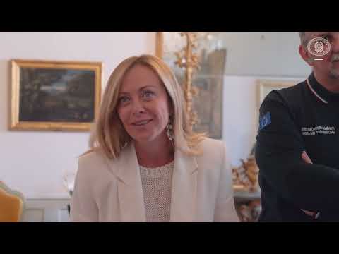 Il Presidente Meloni riceve i tre volontari della Protezione Civile che hanno salvato Allen