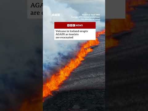 A volcano erupted on Wednesday in Iceland’s Reykjanes peninsula in the southwest. #BBCNews