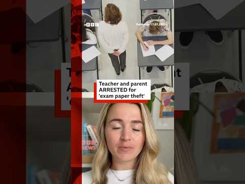 A South Korea teacher and a student’s mother are arrested for trying to steal exam papers. #BBCNews