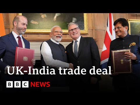 UK and India sign ‘landmark’ free trade deal | BBC News
