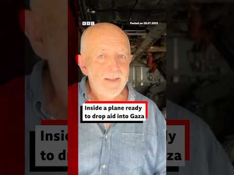 Watch what it’s like on board a Jordanian plane that is due to drop aid into Gaza. #Gaza #BBCNews