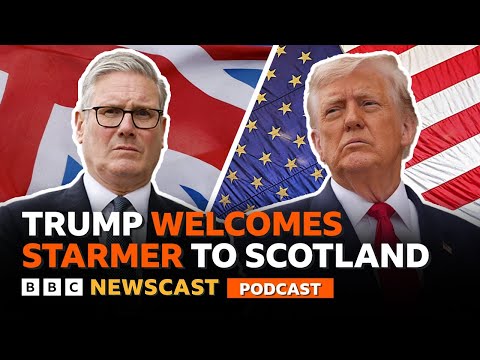 President Trump & UK PM Keir Starmer talk Gaza and Ukraine in Scotland meeting | BBC Newscast