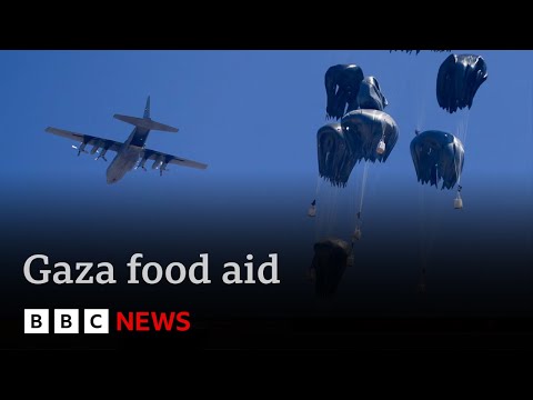 Gaza food emergency – on board the aircraft dropping aid to feed the starving | BBC News