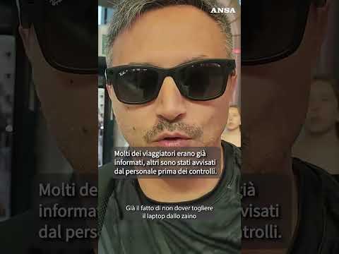 Fiumicino, via libera dei liquidi nel bagaglio a mano #ansa #news