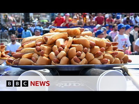 US Independence Day hotdog eating content returns | BBC News