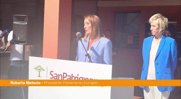 Metsola a San Patrignano “Lotta a dipendenze tra le sfide più urgenti”