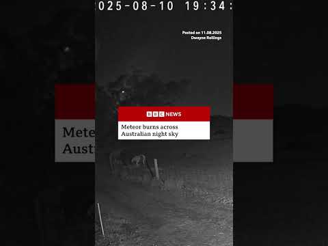 Meteor burns across Australian night sky. #Meteor #Australia #BBCNews