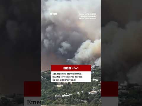 Flames near Madrid as wildfires burn across Spain and Portugal. #Wildfires #BBCNews