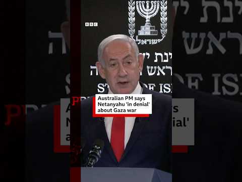 Australia PM Anthony Albanese says Israel’s Benjamin Netanyahu ‘in denial’ about Gaza war. #BBCNews