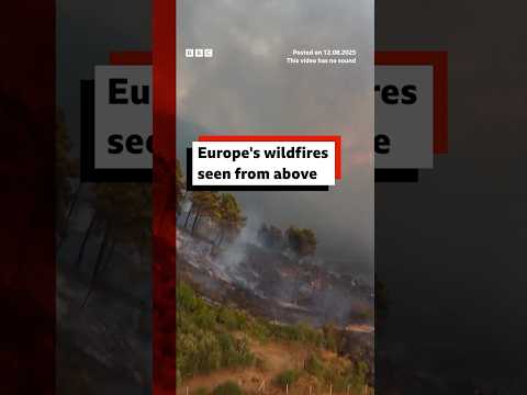 Wildfire destruction in Europe seen from above. #Wildfires #Europe #BBCNews