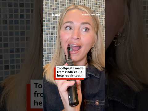 Toothpaste made from hair could help repair teeth. #Teeth #BBCNews