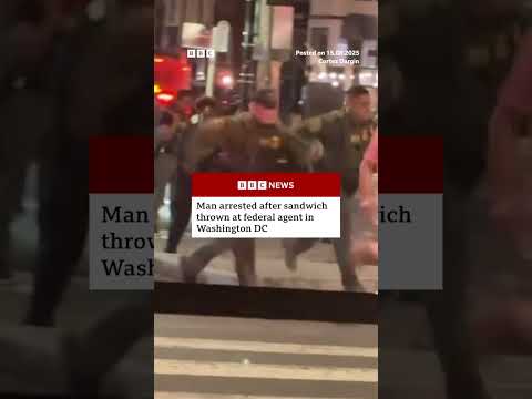 Man arrested after sandwich thrown at federal agent in Washington DC. #WashingtonDC