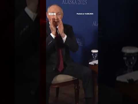 Vladimir Putin pulls confused face at journalists asking about Ukraine. #Russia #BBCNews #Shorts