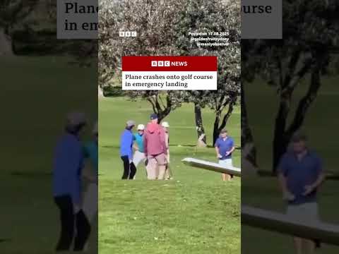 Plane crashes onto golf course in Sydney. #Crash #Landing #BBCNews