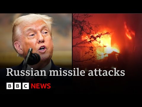 Trump condemns ‘disgusting’ Russian attacks on Ukraine and confirms sanctions threat | BBC News