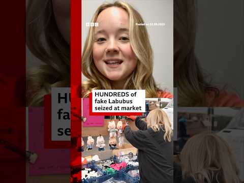 Hundreds of fake Labubus seized from village market in England. #Labubu #BBCNews