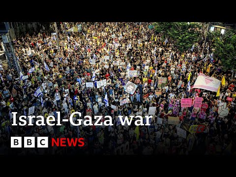 Thousands demand peace during protest in Israel’s capital Tel Aviv | BBC News