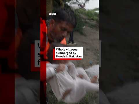 Whole villages submerged by floods in Pakistan. #Pakistan #BBCNews