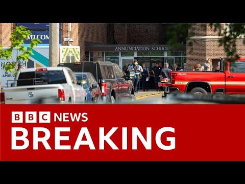 Two children killed in Minneapolis shooting during Catholic school Mass | BBC News