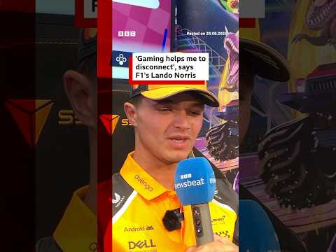 F1’s Lando Norris said gaming is a break from a stressful life. #Formula1 #BBCNews