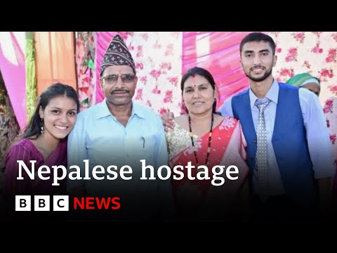 Sister of Nepalese man taken hostage in Gaza speaks out publicly for first time | BBC News