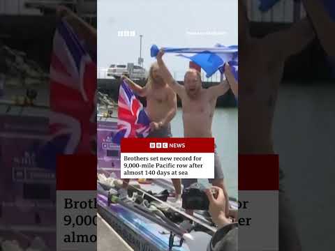 Brothers set new record for 9,000-mile Pacific row. #Rowing #Scotland #BBCNews